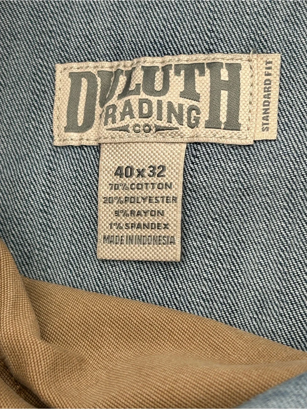 Duluth Trading Co Ballroom Flex Jeans Multiple Pockets and Hammer Loop 40x32